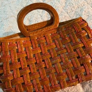 Nancy Gonzalez Woven Crocodile Handbag